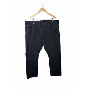 Polo Ralph Lauren Mens 42x30 Hampton Relaxed Straight Stretch Jeans Black Denim